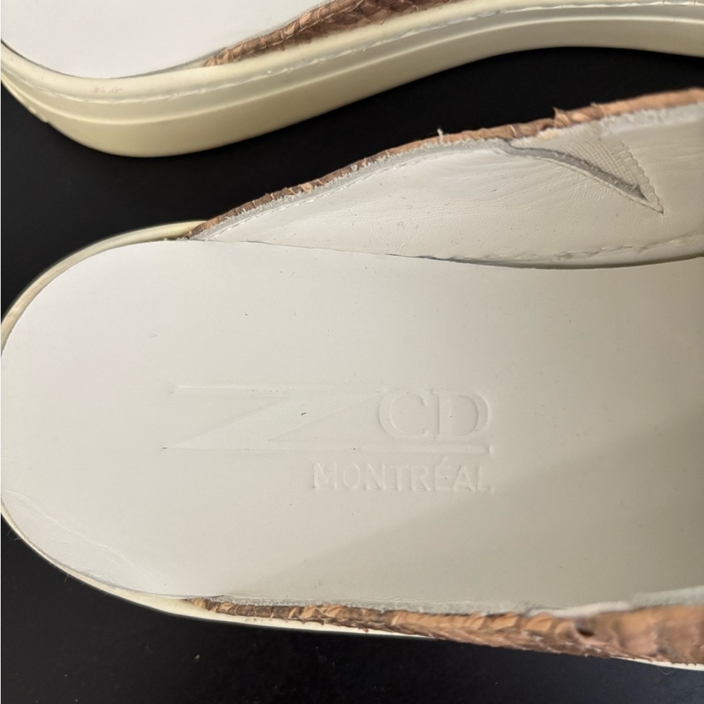 ZCD Montreal Snakeskin Leather Slip-On Sneakers Size 39 Made in Italy - Picture 7 of 9